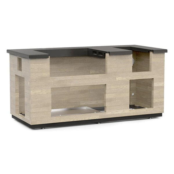 Fire Magic Reclaimed Wood Ready-to-Assemble GFRC Pre-Fab BBQ Island System - Silver Pine