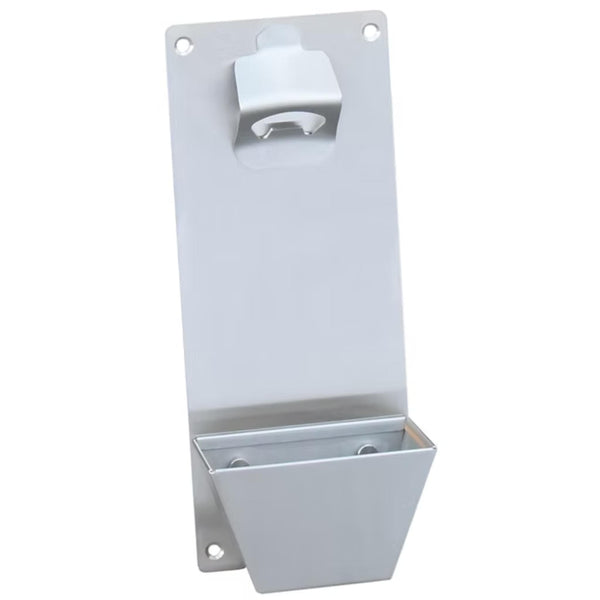 Kokomo Grills stainless steel bottle opener and cap catcher for outdoor kitchens and BBQ islands
