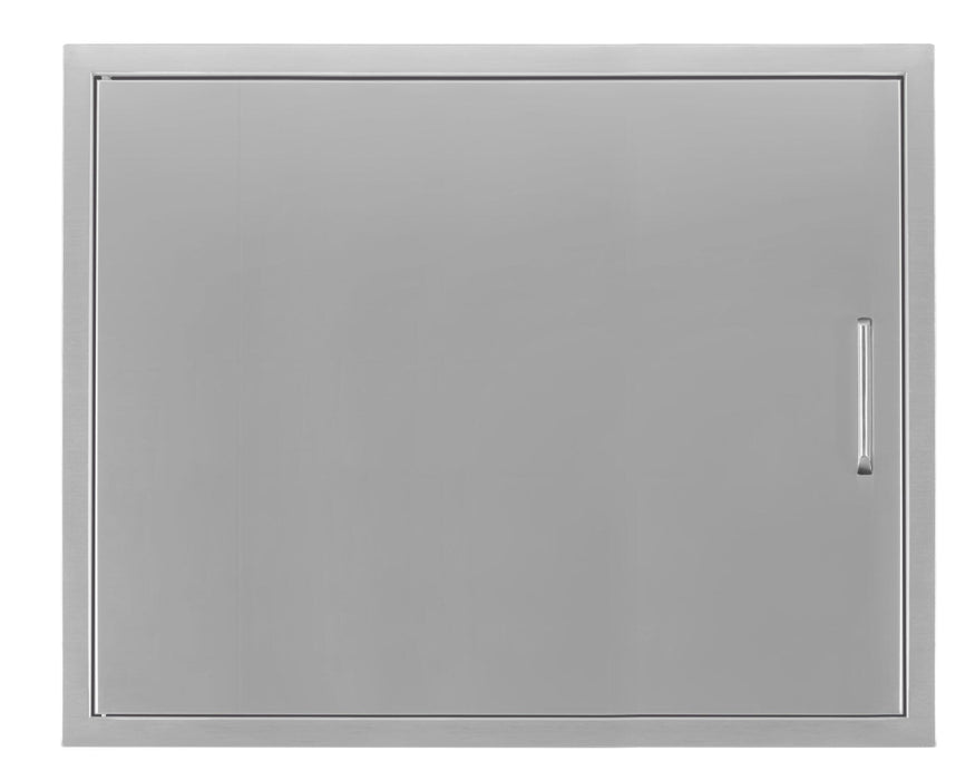 Brushed stainless steel rectangular access panel with flush mount design and slim vertical handle on the right side.