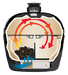 Cross-section of a ceramic kamado grill showing divided heat zones, airflow circulation, and indirect cooking setup for versatile grilling options