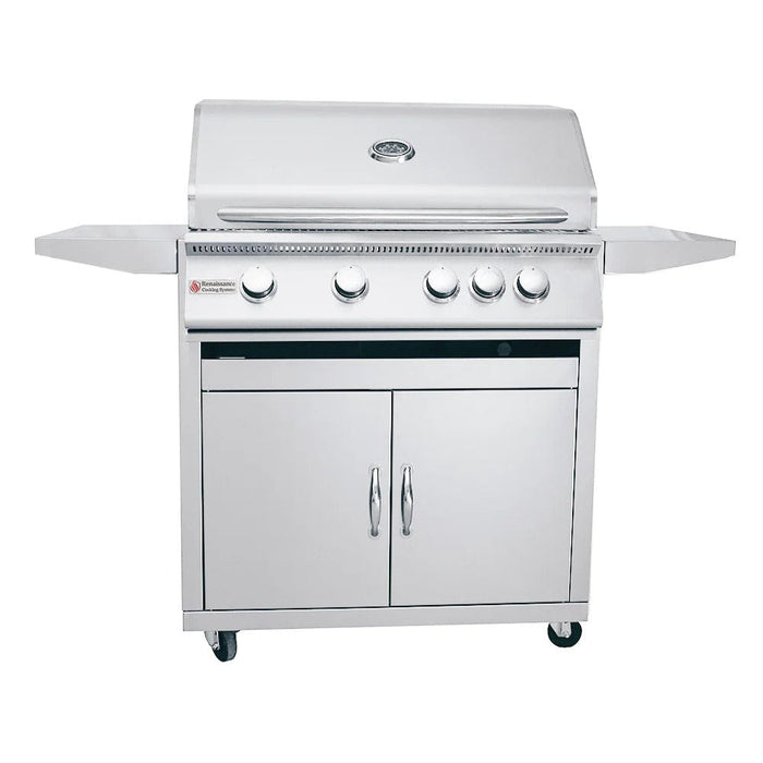 RCS Premier Series 32" 4-Burner Freestanding Grill With Rear Infrared Burner