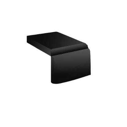 Black weather-resistant outdoor cover designed to protect a built-in side burner from dust, rain, and sun exposure.