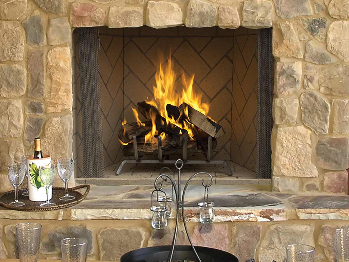 Wood-Burning Outdoor Fireplaces