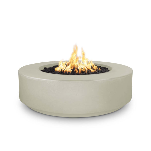The Outdoor Plus 42" Round Florence Fire Pit - 12" Tall-  GFRC Concrete - Liquid Propane Gas