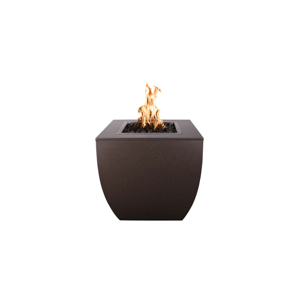 The Outdoor Plus Avalon 30” Square Tall Fire Pit - Powder Coated Metal