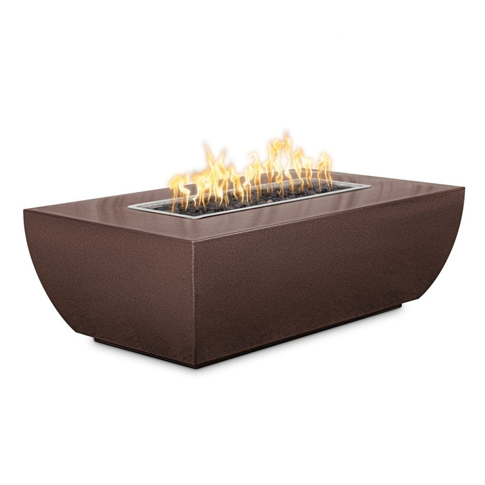 The Outdoor Plus Avalon 48” Rectangular  Fire Pit - 15" Tall - Powder Coated Metal