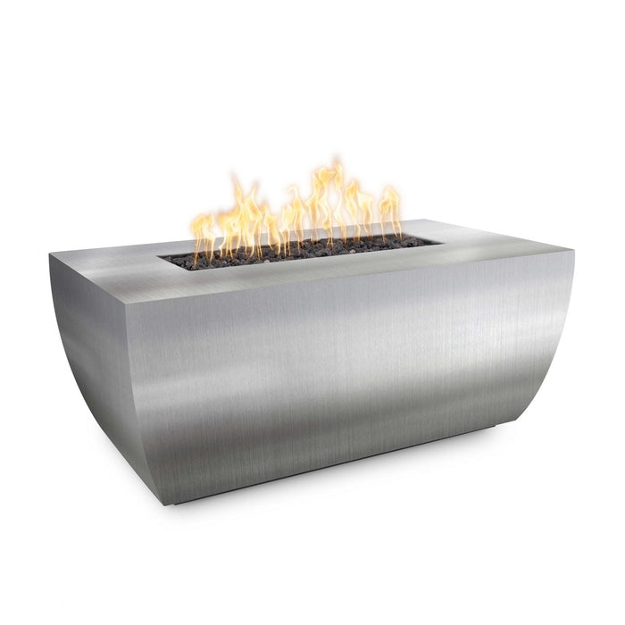 The Outdoor Plus Rectangular Avalon Fire Pit - 24" Tall - Metal Collection - Natural Gas