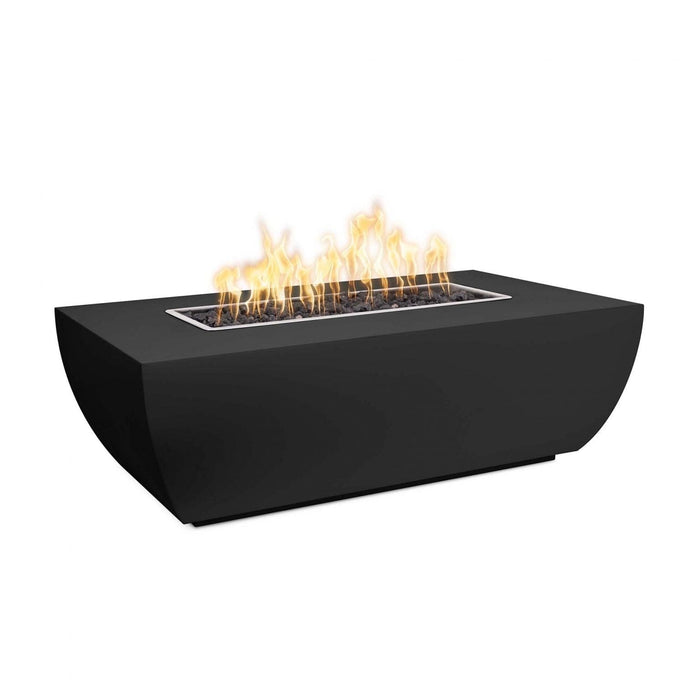 The Outdoor Plus Avalon 48” Rectangular  Fire Pit - 15" Tall - Powder Coated Metal