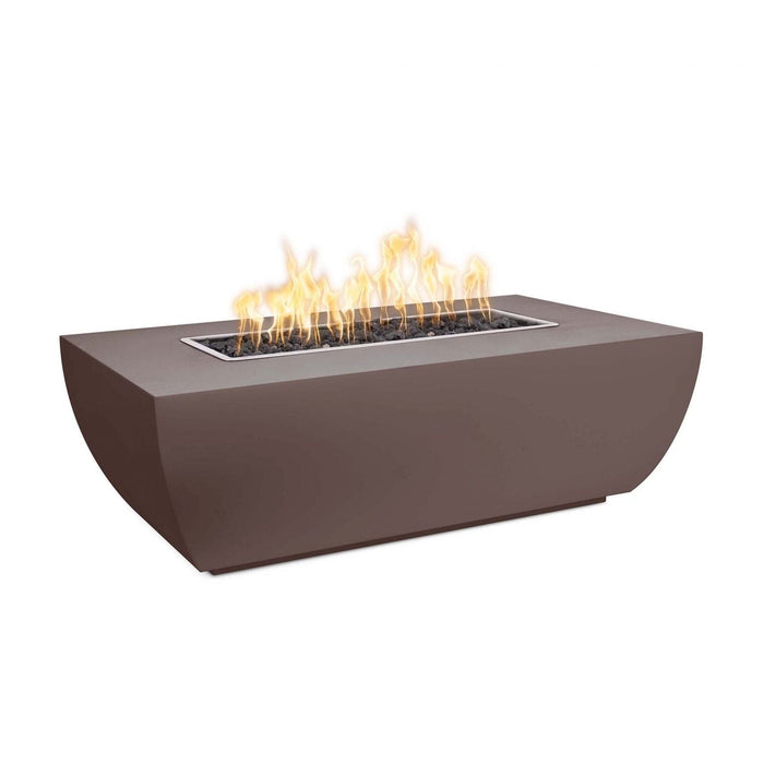 The Outdoor Plus Avalon 48” Rectangular  Fire Pit - 15" Tall - Powder Coated Metal