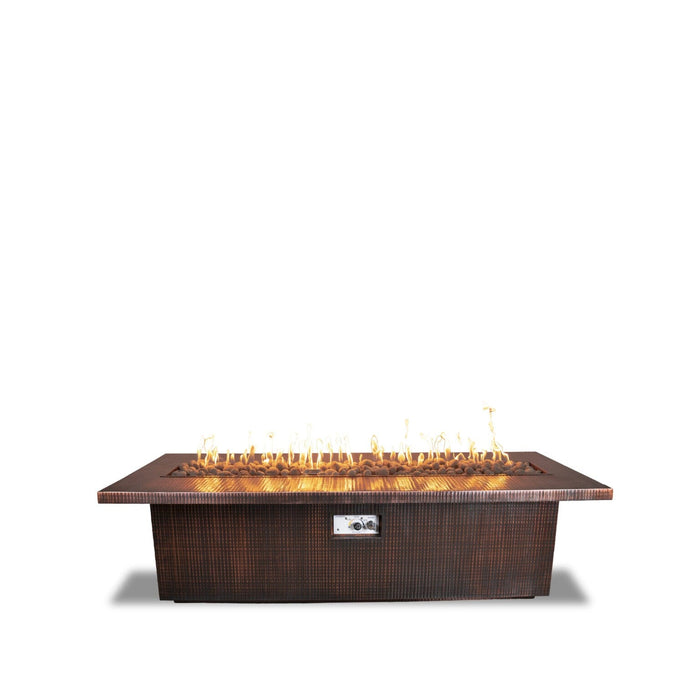 The Outdoor Plus Fremont Fire Table - Hammered Copper
