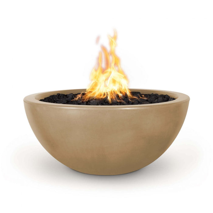 The Outdoor Plus 38" Round Luna Fire Pit - GFRC Concrete - Liquid Propane Gas