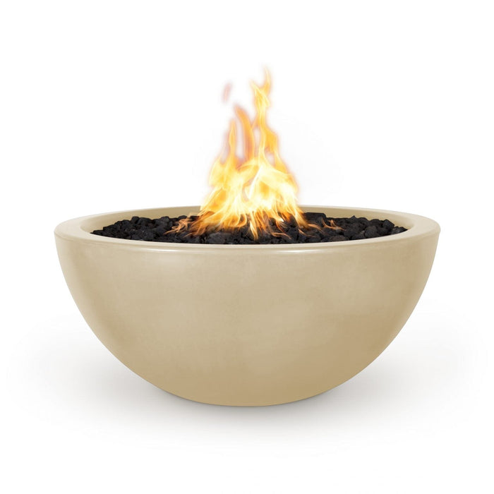 The Outdoor Plus 38" Round Luna Fire Pit - GFRC Concrete - Liquid Propane Gas