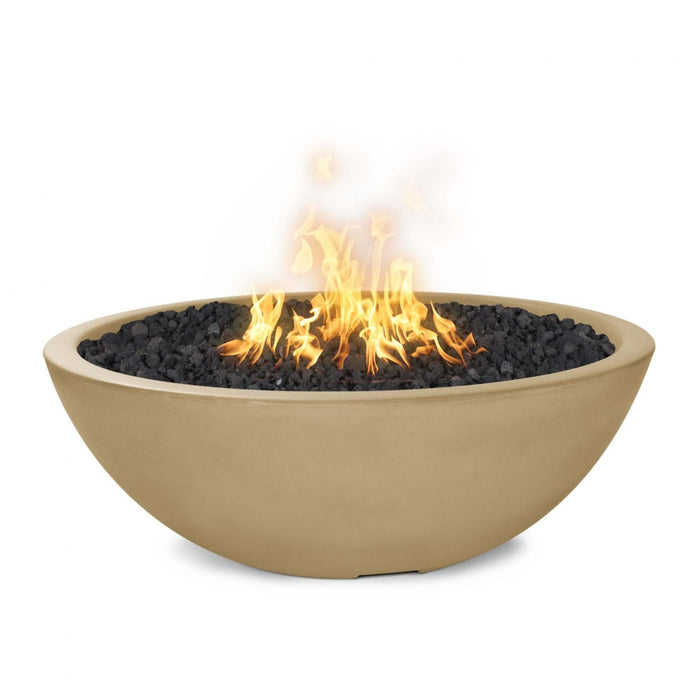 The Outdoor Plus 48” Sedona Fire Pit – Narrow Ledge - GFRC Concrete - Liquid Propane Gas