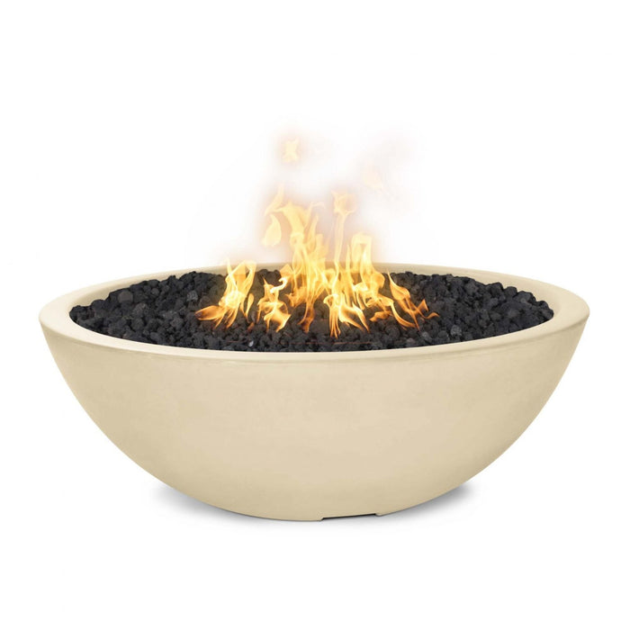 The Outdoor Plus 48” Sedona Fire Pit – Narrow Ledge - GFRC Concrete - Liquid Propane Gas