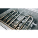 Heavy-duty stainless steel U-tube burners inside an American Made Grills Alturi built-in gas grill
