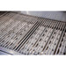 American Made Grills Alturi 42-inch built-in gas grill stainless steel cooking grates with ceramic briquettes for even heat distribution.