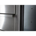 Close-up of American Made Grills 18-inch double drawer stainless steel construction and protective rubber gasket