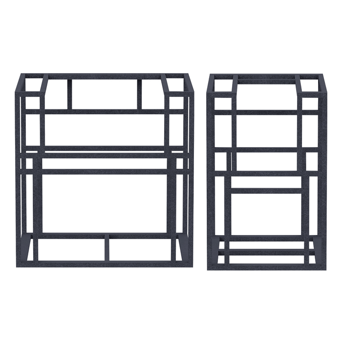 48-inch BBQ island frame for outdoor kitchens, sturdy metal construction