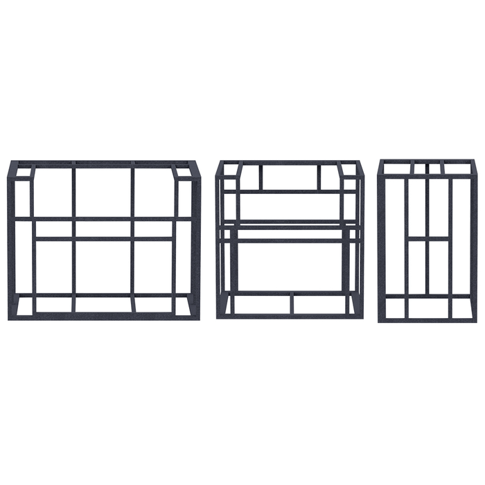 48-inch BBQ island frame for outdoor kitchens, sturdy metal construction