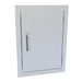 Kokomo Grills KO-1724V 17 x 24-inch reversible stainless steel vertical outdoor kitchen access door with polished bar handle.