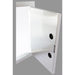 Interior view of Kokomo Grills 30-inch stainless steel double access door showing dual-wall construction and utility access openings