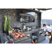 Kokomo Grills built-in paper towel holder installed in an outdoor kitchen BBQ island