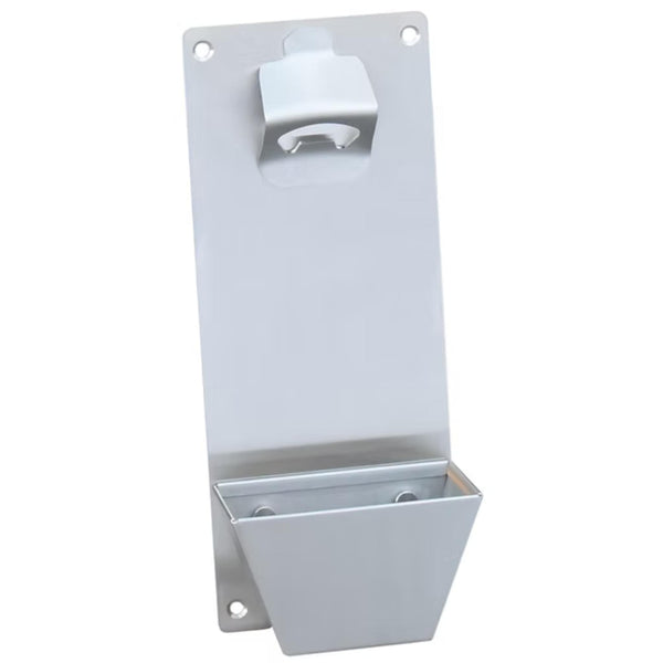 Kokomo Grills stainless steel bottle opener and cap catcher for outdoor kitchens and BBQ islands