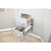 Kokomo Grills built-in double storage drawer installed in a BBQ island with both stainless steel drawers open