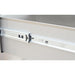 Close-up of the stainless steel ball-bearing drawer glide on the Kokomo Grills single outdoor kitchen storage drawer.
