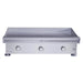 Le Griddle Commercial Series 105 41-inch 27,000 BTU gas griddle with 3mm flat-top cooking plate, stainless steel construction, three burner control knobs, and push-button ignition
