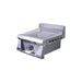 Le Griddle Pro Series 40 16-inch outdoor gas griddle shown at an angle with red illuminated control knob and stainless steel cooking surface.