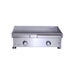 	Front view of Le Griddle Commercial Series 75 30-inch gas griddle with one grease collection tray partially extended
