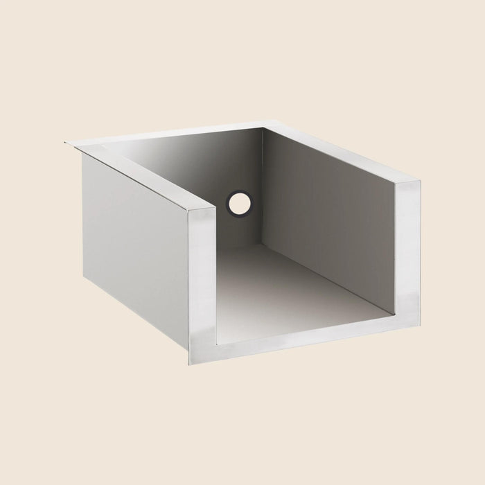 Summerset GL-SB2 stainless steel insulated liner for double side burners shown from an angled front view.