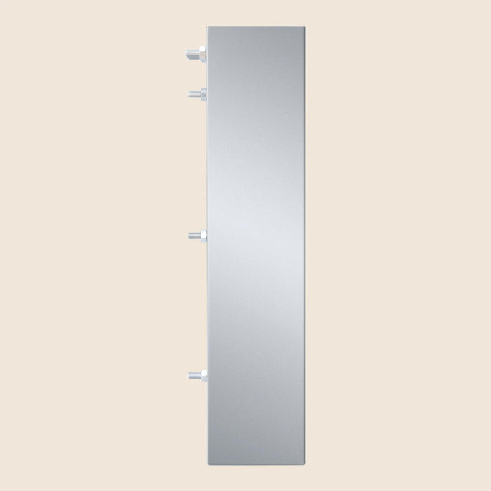 Side view of Summerset 4-Inch Vent Hood Spacer Bracket with mounting hardware