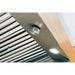 Summerset 48-Inch Outdoor Vent Hood close-up showing fan speed control knob, LED light, and baffle filters
