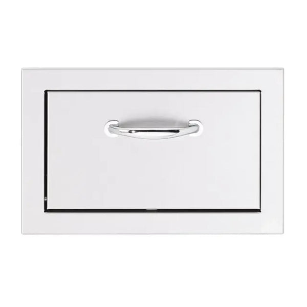 TrueFlame 17-inch built-in stainless steel paper towel holder with flush-mount frame and handle for outdoor kitchens.