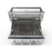 Wildfire Ember 32-inch 4-burner built-in gas grill with open hood, stainless steel cooking grates, warming rack, and interior lights